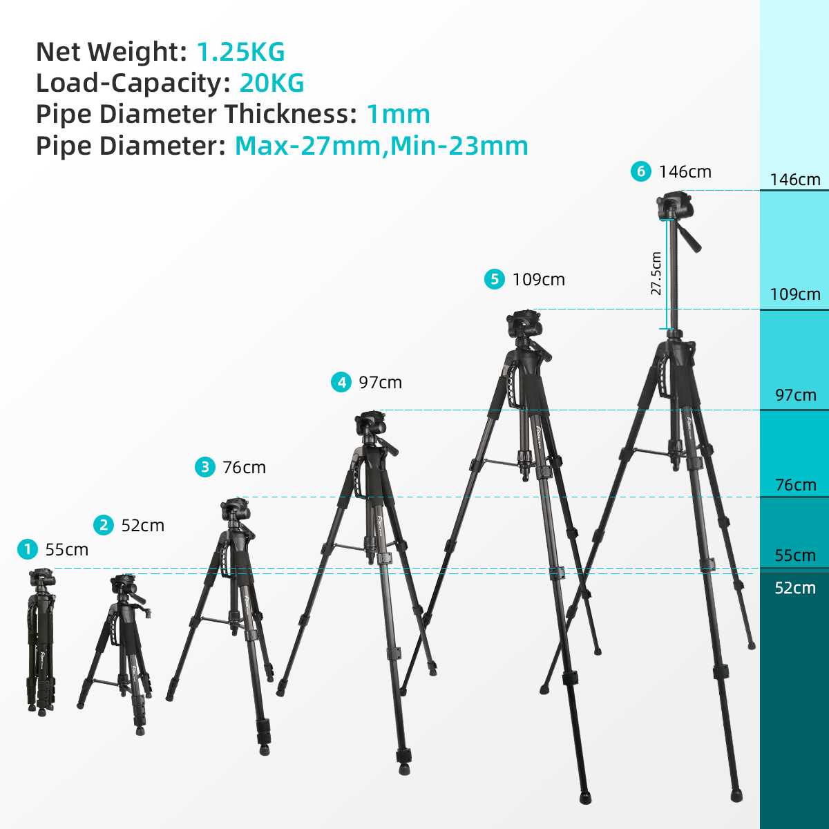 Decteam Tripod 4 Bagian untuk  - Spirit Level ulasan dan harga